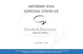 INFORME XVIII ESPECIAL COVID-19...Axel Kicillof conserva todavía 22% y 56%, y el expresidente Mauricio Macri, 21% y 50%. El reto para el 2021 será, para oficialismo y oposición,