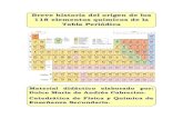 Breve historia del origen de los 118 elementos químicos de la Tabla … · Material didáctico elaborado por Catedrática de Física y Química de Breve historia del origen de los