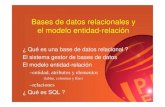 Bases de datos relacionales y el modelo entidad-relación...Bases de datos relacionales y el modelo entidad-relación ¿ Qué es una base de datos relacional ? El sistema gestor de
