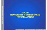 TEMA 9. REACCIONES HETEROGÉNEAS NO CATALÍTICAS · Reacciones con consumo de reactivo y sin cenizas ETAPAS 2 y 6 ETAPAS 5, 6 Y 7. Tema 9 –Reacciones Heterogéneas No Catalíticas