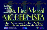 ZONA DE LA FIRA MERCAT MODERNISTA › ARXIUS › documpdf › PDFvaris10 › llibret2408.pdf3a Fira Mercat Modernista Divendres 17 de setembre 19.00h – 20.00h Inauguració oficial