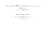 Tema 19: El TAD de los árboles binarios de búsqueda - …mjoseh/cursos/i1m-20/temas/tema-19.pdf · 2019. 9. 11. · Tema19:ElTADdelosárbolesbinariosde búsqueda Informática(2019–20)