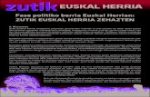 Fase politiko berria Euskal Herrian: ZUTIK EUSKAL HERRIA ZEHAZTEN · 2012. 2. 27. · Fase politiko berria Euskal Herrian: ZUTIK EUSKAL HERRIA ZEHAZTEN 0. Hitzaurrea Zutik Euskal