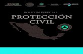 BOLETÍN ESPECIAL PROTECCIÓN CIVIL · 2018. 11. 26. · especial atención a personas, bienes, servicios, industria y ecosistemas afectables, entre otros. Se integrará la relación