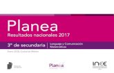 Planea - INEE€¦ · Información general sobre la prueba Planea de 3º de secundaria, aplicación 2017 ... Alumnos participantes en la muestra 131 662 Confiabilidad 0.884 0.880.