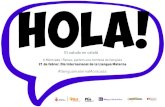 Hola! - insmm.orginsmm.org/wp-content/uploads/2020/02/Dilm_A3.pdfDia Internacional de la Llengua Materna Hola! #llenguamaternaMontcada ... Et saludo en mandinga tanante. A Montcada