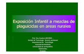 ExposiciónInfantil a mezclas de plaguicidas en areas rurales · 2019. 3. 26. · Suprathion Tionex Endosulfan . Exposici ón en ambiente rural Aumento de los niveles de metabolitos