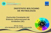 INSTITUTO BOLIVIANO DE METROLOGÍA - Inicio | IBMETRO · El Sistema Internacional de Unidades (SI) fue instaurado en 1960, a través de la Conferencia General de Pesas y Medidas (CGPM).
