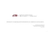 PORTADA I INDEX PROJECTE adequació Campus CAT...Projecte d’adequació interior al Campus Catalunya - Memòria Servei de Recursos Materials – URV 1.INTRODUCCIÓ Elpresentdocumentdescriuelstreballsd’adequació