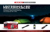 LINTERNAS LED RECARGABLES - Akai energy · 2019. 4. 5. · Panel solar Permite cargar la batería del farol durante el día Puerto USB Permite cargar la batería del farol 3 x COB