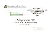 Aplicando las NIIF en el año de transiciónfacultadadministraciondeempresas.ustabuca.edu.co...NIIF-NIC - Ajustes en Valoraciones - Actualización de VPN Diciembre 31 de 2016 Balance