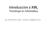Introducción a XML · 2015. 8. 17. · Acerca de la asignaturaa Asignatura: Introducción a XML y estándares asociados. Materia: Programación Créditos: 4 Objetivo de la asignatura