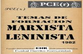 Temas de formación...Cuadernos de formación Marxista-Leninista 4 2.— El Pacto de San Sebastia n 3.— La Repu blica del 14 de Abril 4.— El “Bienio Negro” (1934-1936 5.—
