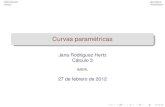 Jana Rodriguez Hertz Cálculo 3 - Facultad de Ingenieríajana/www2/calculo_3_files/clase1.pdf · a cualquier curva paramétrica tal que (I) = C. deﬁniciones ejemplos parametrización