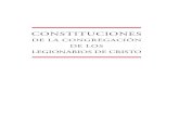 CONSTITUCIONES - Legionarios de Cristo · 2020. 11. 17. · 12 Constituciones de la Legión de Cristo SAyO Congregación para los Institutos de Vida Consagrada y las Socieda-des de
