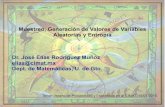 Muestreo, Generación de Valores de Variables Aleatorias y ......Muestreo, Generación de Valores de Variables Aleatorias y Entropía Dr. José Elías Rodríguez Muñoz elias@cimat.mx