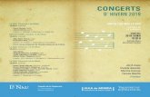 CNCERTS · 2019. 1. 18. · Arcadie Marc Berthomieu (1906 -1991) IBergers IILa syrix magique Gran quartet en mi menor per a quatre flautes, op. 103 Friedrich Kuhlau (1786 - 1832)