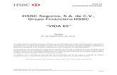 HSBC Seguros, S.A. de C.V., Grupo Financiero HSBC “VIDA 65” · 2012. 12. 20. · 1 de 13 HSBC Seguros, S.A. de C.V., Grupo Financiero HSBC “VIDA 65” Fecha 27 de Septiembre