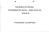 SEMESTRAL TOMATLAN, JALISCO · 2016. 5. 10. · SEMESTRAL TOMATLAN, JALISCO 2014 TOMO COPIA • Aportaciones Donaciones de Capital Resultado del Ejercicio (Ahorro/Deshaorro) Resultado