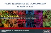 VISIÓN ESTRATÉGICA DEL PLANEAMIENTO EL PEDN al 2021...El Centro Nacional de Planeamiento Estratégico – CEPLAN, es el ente rector de la planificación en el Perú 3 Funciones El