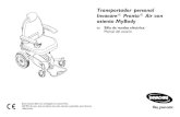 Transportador personal Invacare® Pronto® Air con asiento MyBody · 2015. 3. 27. · Transportador personal Invacare® Pronto® Air con asiento MyBody es Silla de ruedas eléctrica