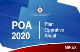 POA Plan Operativo 2020 Anual - MIREX · 2020. 2. 25. · Presentamos a continuación el Plan Operativo Institucional (POA) del Ministerio de Relaciones Exteriores (MIREX), para el