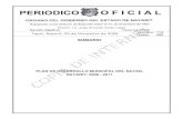 SUMARIO - MUNICIPIO DEL NAYAR...DIAGNOSTICO DE SALUD EN EL MUNICIPIO DEL NAYAR 55 7.4.- EDUCACIÓN 56 7.5.- ESTRUCTURA AGRARIA 57 7.6.- EMPLEO Y SUBEMPLEO 58 4 Periódico Oficial Sábado