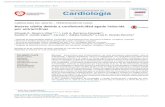 Colombianade Cardiología...en cuenta que una FEVI en el límite nor-mal bajo (50---55%) incrementa el riesgo de cardiotoxicidad en pacientes tratados con antraciclinas o trastuzumab,