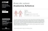 Àrea de volum MUNICIPAL Anatomia Artística D’ART...Àrea de volum Anatomia Artística Professor: Tomàs Pons Horari: dijous de 16.30 a 20.30 h Data: del 8 d'octubre de 2020 al