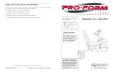 MANUAL DEL USUARIO - Icon Heath & Fitness · 2014. 4. 24. · cias e instrucciones de este manual. Guarde el manual para futuras referen cias. Núm. de Modelo PFEVEX39910 ... 33 2