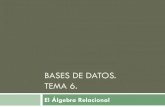 BASES DE DATOS. TEMA 6. - UGRcdemesa/bd/docs/tema6BBDD.pdf · 2007. 12. 3. · a las relaciones de la base de datos. Calculo relacional El resultado es el conjunto de constantes que