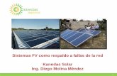Sistemas FV como respaldo a fallas de la red Kanndas Solar ......Sistemas Solares más comunes instalados en México Sistemas con Interconexión a la Red Sistemas Autónomos (Solares,