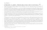 CRITICA DEL PROGRAMA DE GOTHA [1] - WordPress.com · 2019. 8. 2. · 1 El trabajo de Marx "Crítica del Programa de Gotha", escrito en 1875, consta de observaciones críticas al proyecto