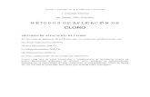 MÉTODOS DE APLICACIÓN DE CLORO - USALTeoría y práctica de la Purificación del agua. J. Arboleda Valencia ed. Acodal, 1992. Colombia MÉTODOS DE APLICACIÓN DE CLORO MÉTODOS DE
