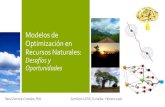 Modelos de Optimización en Recursos Naturalessemsem.catie.ac.cr/wp-content/uploads/5.Zamora.pdf · 2016. 5. 17. · Modelos de Optimización en Recursos Naturales: Desafíos y Oportunidades