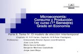 Microeconomía: Consumo y Producción 1er curso (1º ......Parte II. Tema IV: El modelo de elección intertemporal (Capítulo 10 H.R Varian, Capítulo 16 B.Peter Pashigian) Profesores: