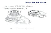Lewmar V1-6 Windlass 65001201 Issue 11 · 1. Haga un perforado ajustado de la plantilla utilizando las dimensiones del producto y decida la posición para el con referencia al rodillo