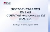 SECTOR HOGARES EN LAS CUENTAS NACIONALES DE BOLIVIA · Problemas: •Segmentos de la sociedad (crecimiento de la clase media), hogares que aumentaron sus ingresos, relacionados al