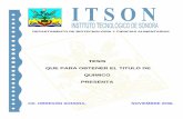TESIS QUE PARA OBTENER EL TITULO DE QUIMICO PRESENTAbiblioteca.itson.mx/dac_new/tesis/96_carmen_hernandez.pdf · manganeso y cobre en cabeza de camarón, se llevó a cabo en los laboratorios