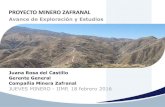 PROYECTO MINERO ZAFRANAL - iimp...Ubicación del Proyecto Minero Zafranal • Región Arequipa, Provincias de Castilla y Caylloma, Distritos de Huancarqui y Lluta. • Ciudad de Arequipa