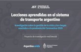 Presentación de PowerPoint - Argentina · 2020. 12. 30. · eventos disruptivos mayores, en línea con juntas de seguridad de ... referentes de operaciones, referentes de higiene