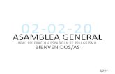 ASAMBLEA GENERAL - RFEP · 2020. 2. 10. · 1.- Lectura y Aprobación si procede del Acta de la Asamblea General Ordinaria de 3 de Febrero de 2019. El acta de referencia, fue remitida