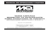 Multiquip Inc. - MANUAL DE OPERACION Y PARTES...Deutz Diesel F4L2011 Deutz Turbo Diesel BF4L2011 Peso (con líquidos) 2,159 kg (4,760 lbs.) Peso (seco/embarque) 2,068 kg (4,560 lbs.)