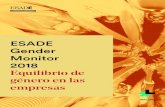 ESADE Gender...8 9 ESADE Gender Monitor 2018 romoción y barreras Barreras de género a la promoción En opinión del 45,98% de las consultadas, los mayores obstáculos para que una