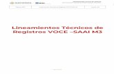 Lineamientos Técnicos de Registros VOCE SAAI M3oma · 2021. 2. 28. · de Modernización Aduanera. a que se generan en el SAAI-VOCE. Se indican los criterios para la declaración
