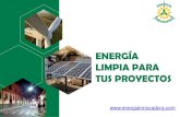 ENERGÍA LIMPIA PARA TUS PROYECTOS · 2020. 11. 29. · Complementamos los sistemas fotovoltaicos con la distribución oﬁcial para Perú, de controladores e inversores Victron Energy