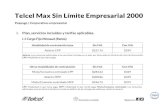 Telcel Max Sin Limite Empresarial 2000 - IFT...nuevo paquete para seguir navegando. Si al término de los datos incluidos en el paquete adquirido, el usuario aún no ha de datos alcanzado
