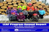 LEAF Program Annual Report - UWSP · DNR Forester Steve Kaufman works with students at the Pulaski School Forest. LEAF provided 40 professional development experiences for 640 educators