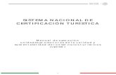 SISTEMA NACIONAL DE CERTIFICACIÓN TURÍSTICA (SNCT) · 2018. 3. 24. · Se refiere a los Servicios Turísticos inmersos en el Sistema Nacional de Certificación Turística. XXII.