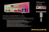 Smart UltraHDTV 4KUna experiencia de audio auténtica y nítida. • 20 W RMS de sonido envolvente para complementar las imágenes 4K • Sonido envolvente con voz nítida diseñado